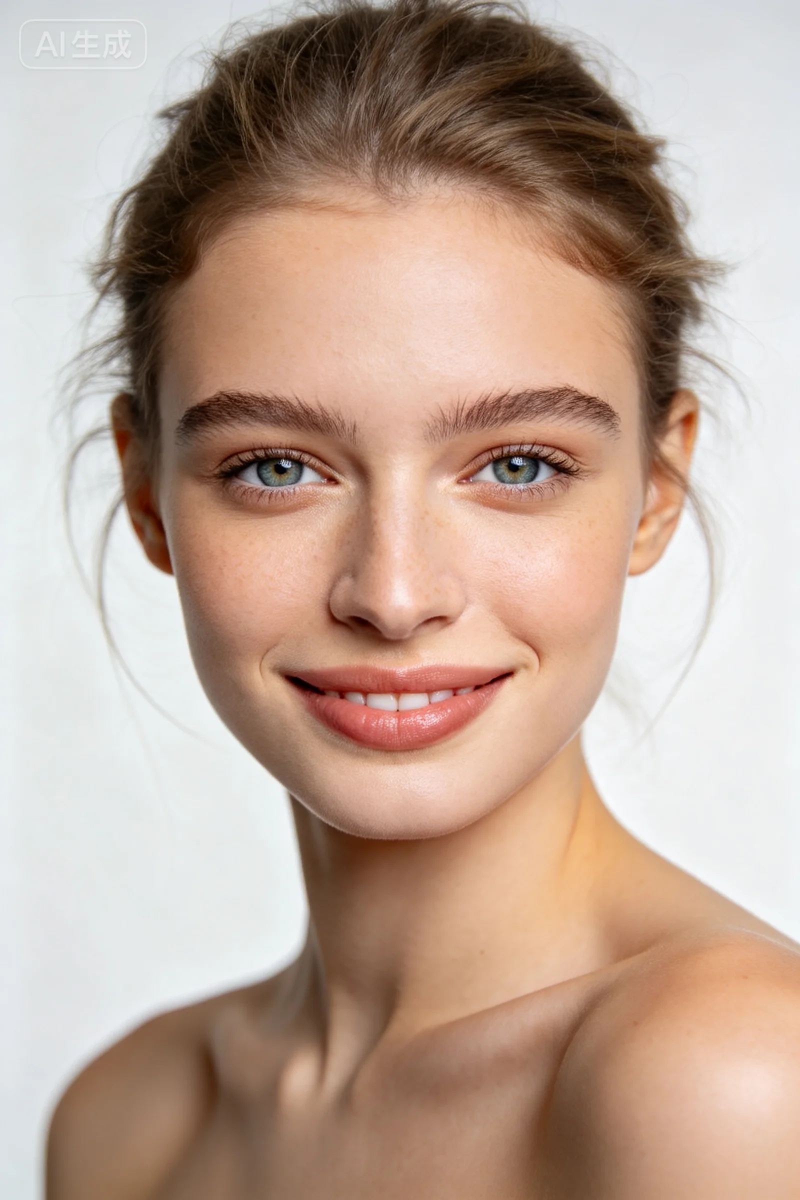 Soft skin beauty portrait result
